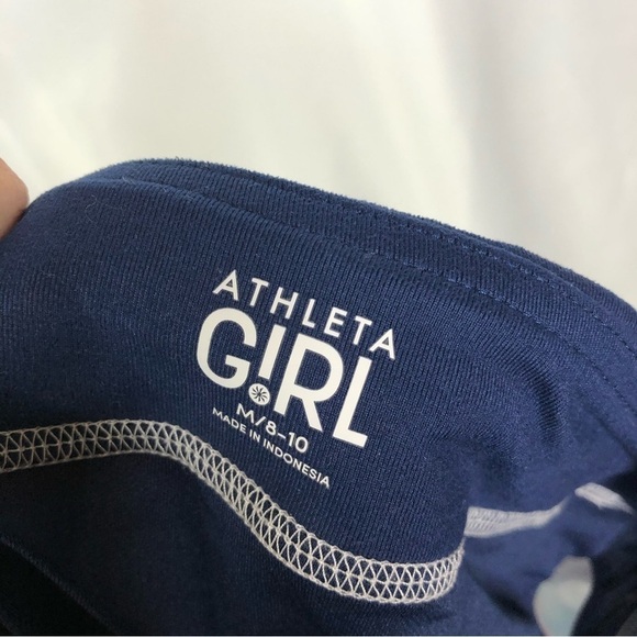 Athleta Girl Dream Blue & Pink Watercolor Athletic Shorts M - Picture 3 of 3